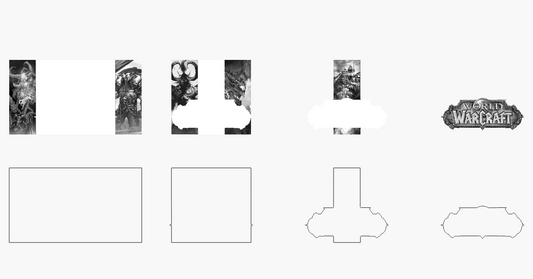 War Craft World Stacked Image Laser SVG