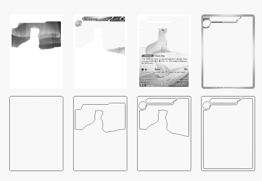 Dew Gong Stacked Card Laser SVG