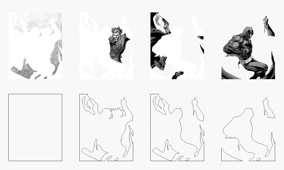 HAHA Bat Stacked Image Laser SVG