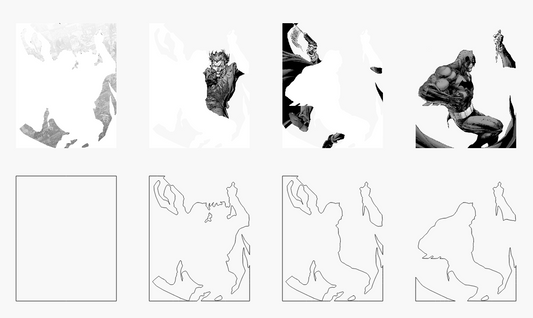 HAHA Bat Stacked Image Laser SVG