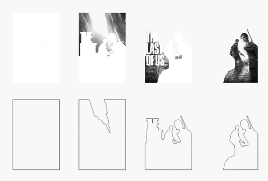 Last of Us Stacked Image Laser SVG