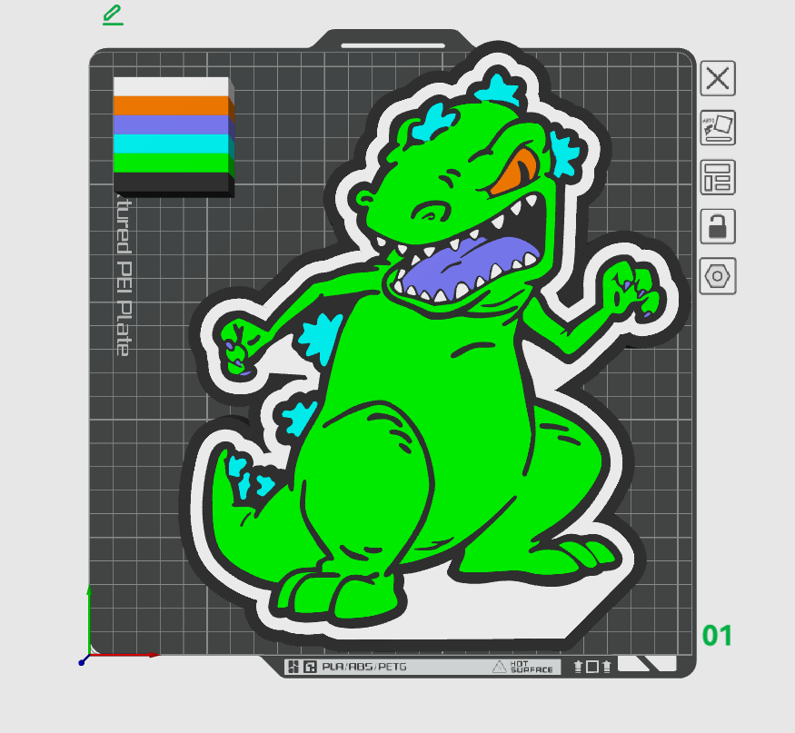 Rep Dino Light Box STL