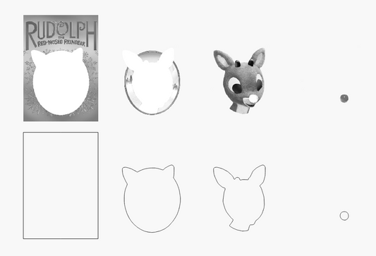 Reindeer Stacked Image Laser SVG