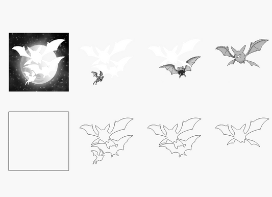 Poke Bats Stacked Image Laser SVG