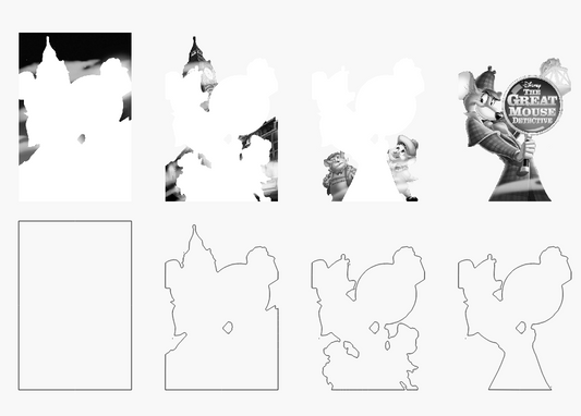 Detective Mouse Stacked Image Laser SVG