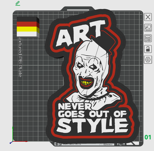 Art Clown Light Box STL