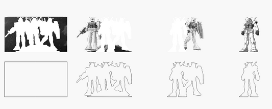 Gunda Robot 2 Stacked Image Laser SVG
