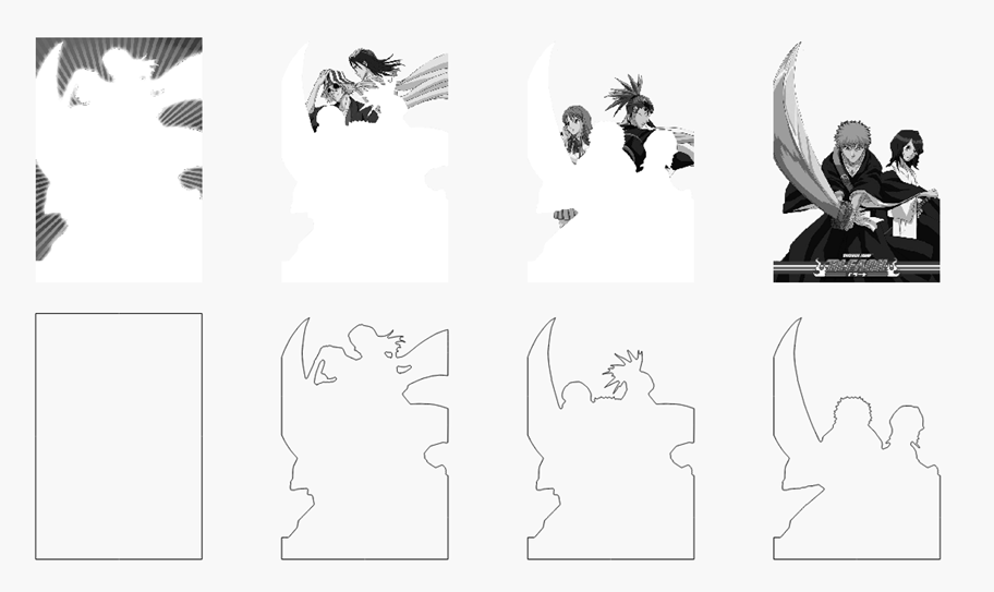 Bleach Stacked Image Laser SVG