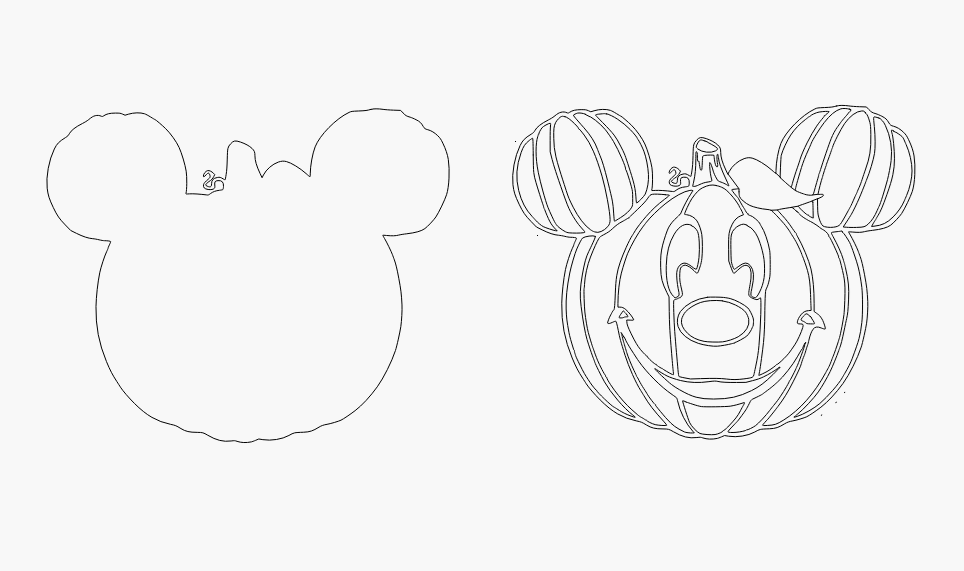 Pumpkin Mouse Stacked Image Laser SVG