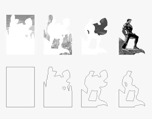 Supes Stacked Image Laser SVG