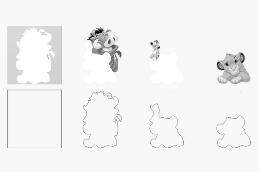 King Lion Stacked Image Laser SVG