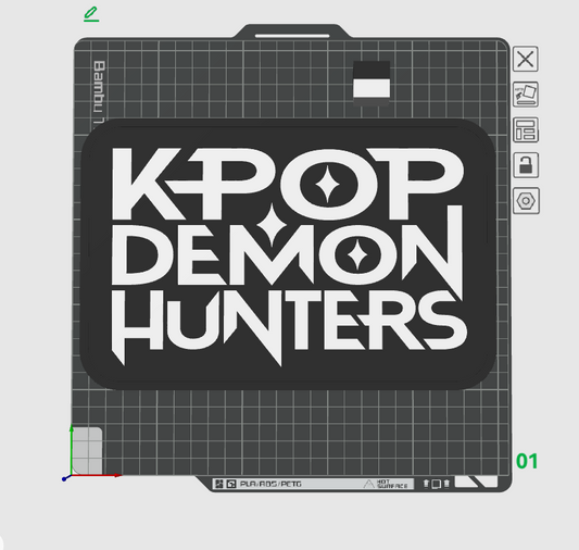 Pop K Logo Light Box STL