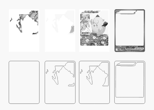Clefair EX Stacked Card Laser SVG