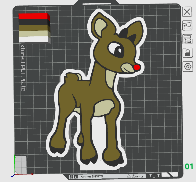 Reindeer Light Box STL