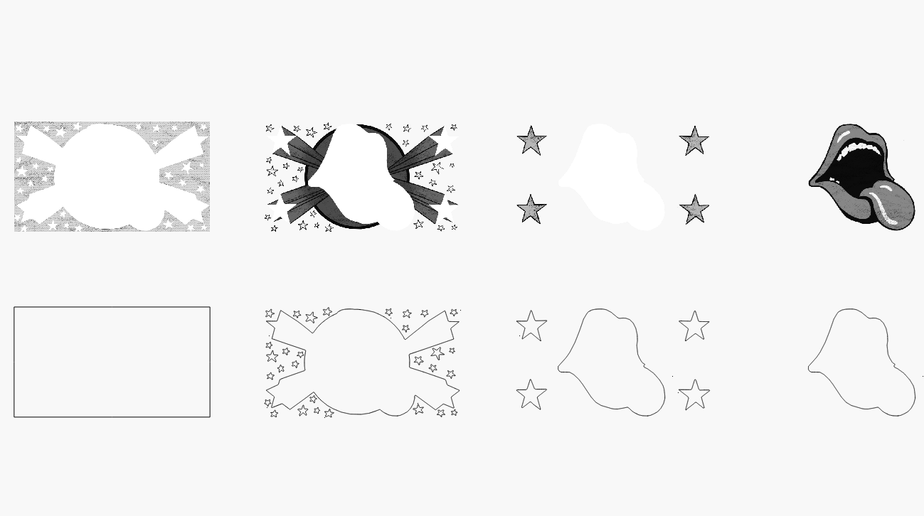 Roll Stones Stacked Image Laser SVG