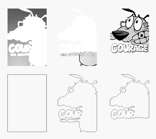 Cowardly Dog Stacked Cover Laser SVG