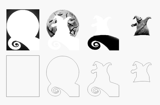 Oogie Stacked Image Laser SVG