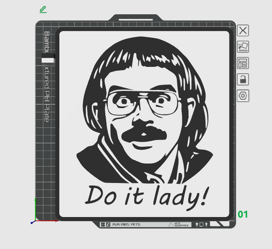 Do it Lady Light Box STL