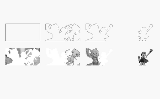 Poke Movie Stacked Cover Laser SVG