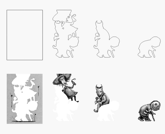 Tricksters 2 Stacked Image Laser SVG