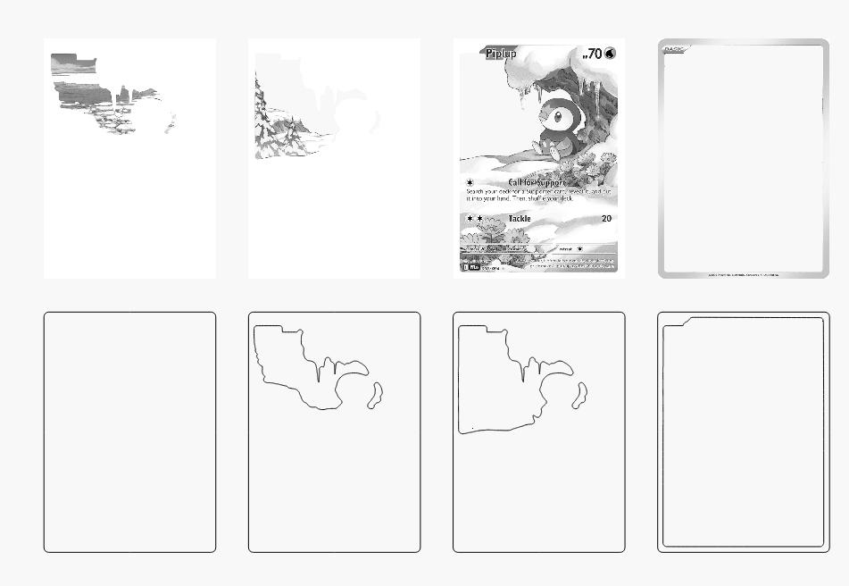 Pip Lup Stacked Card Laser SVG