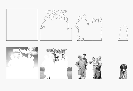 Lot of Sand Stacked Image Laser SVG