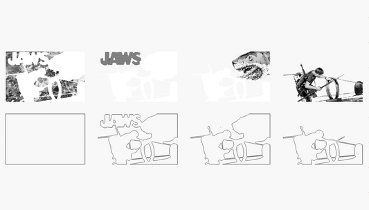 Great White Stacked Image Laser SVG
