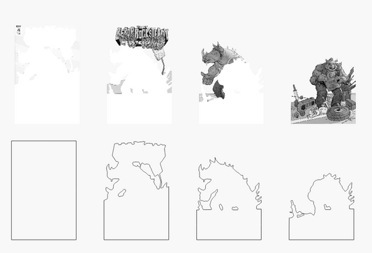 Bop and Steady Stacked Image Laser SVG