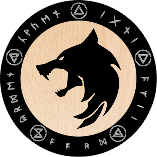 Witch Wolf Stacked Sign SVG